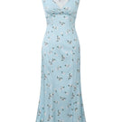 Chictopia floral slip midi dress with lightweight fabric and delicate floral pattern, perfect for casual or summer wear.