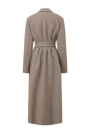 Chictopia belted long line coat with a tailored fit, featuring a stylish belt and classic design, perfect for cold weather.