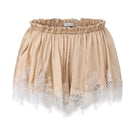Chictopia silk knicker shorts with a smooth, shiny fabric and relaxed fit, perfect for casual or lounge wear.