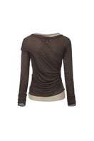 Chictopia layered jersey top featuring a stylish, layered design in soft fabric, perfect for casual or trendy outfits.