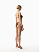Maliluha MAMBO bikini set in brown, featuring a stylish two-piece design with adjustable straps and a flattering fit.