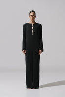Black Mamu Maxi Dress by Baobab, flowing full-length dress with elegant design, perfect for stylish occasions.