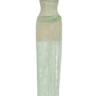 Montsand Mara mint gown featuring elegant fabric and flowing design, perfect for formal occasions.