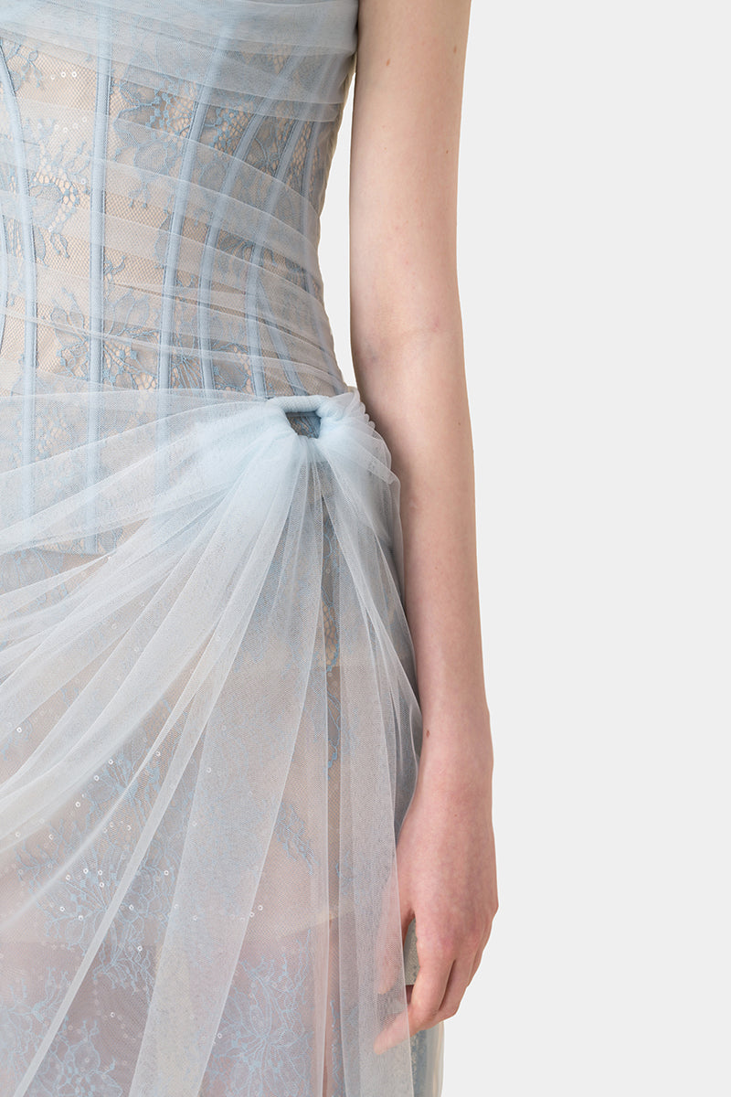 MARA DRESS IN BLUE - CULT MIA