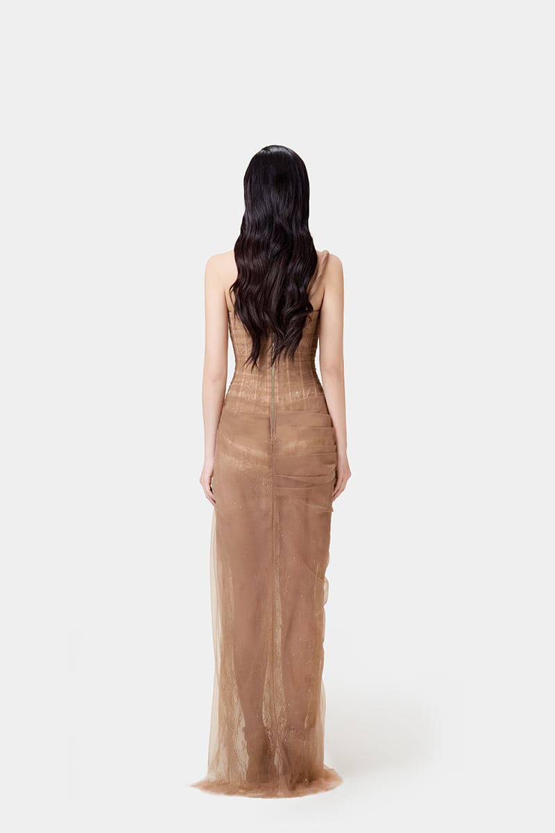 MARA DRESS IN BROWN - CULT MIA