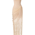 Pink Mara gown by Montsand, featuring elegant fabric and a flowing silhouette perfect for formal occasions.