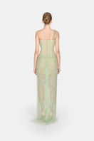 Montsand Mara mint gown featuring flowing fabric and elegant design, perfect for formal occasions or evening wear.