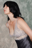 Silk chemise in Wet Sand color featuring bust-support design, from NK IMODE's MARGAUX nightgown collection.