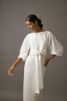 Mastani Roohi wrap top and Mastani maxi slip co-ord set with pearl details, stylish and comfortable for casual wear.