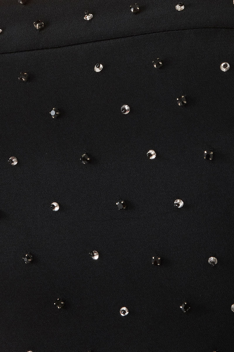 KOSALA BEADED STRAPLESS DRESS IN NOIR - CULT MIA