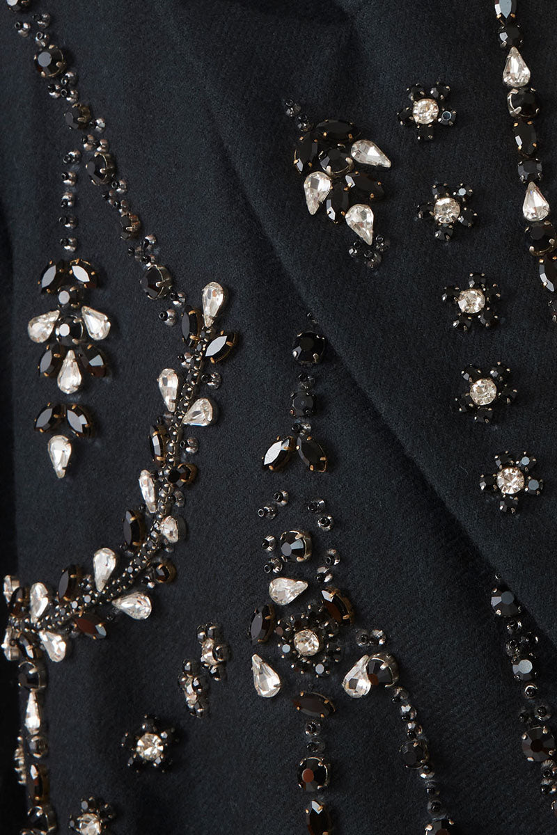 PRIYA EMBELLISHED BLAZER IN NOIR - CULT MIA