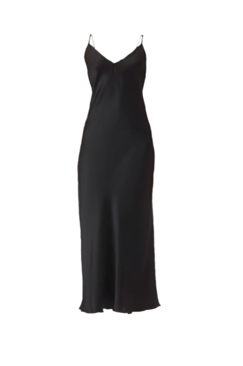 MASTANI SLIP DRESS IN NOIR - CULT MIA