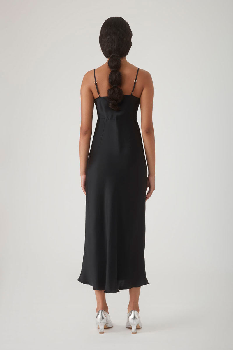 MASTANI SLIP DRESS IN NOIR - CULT MIA