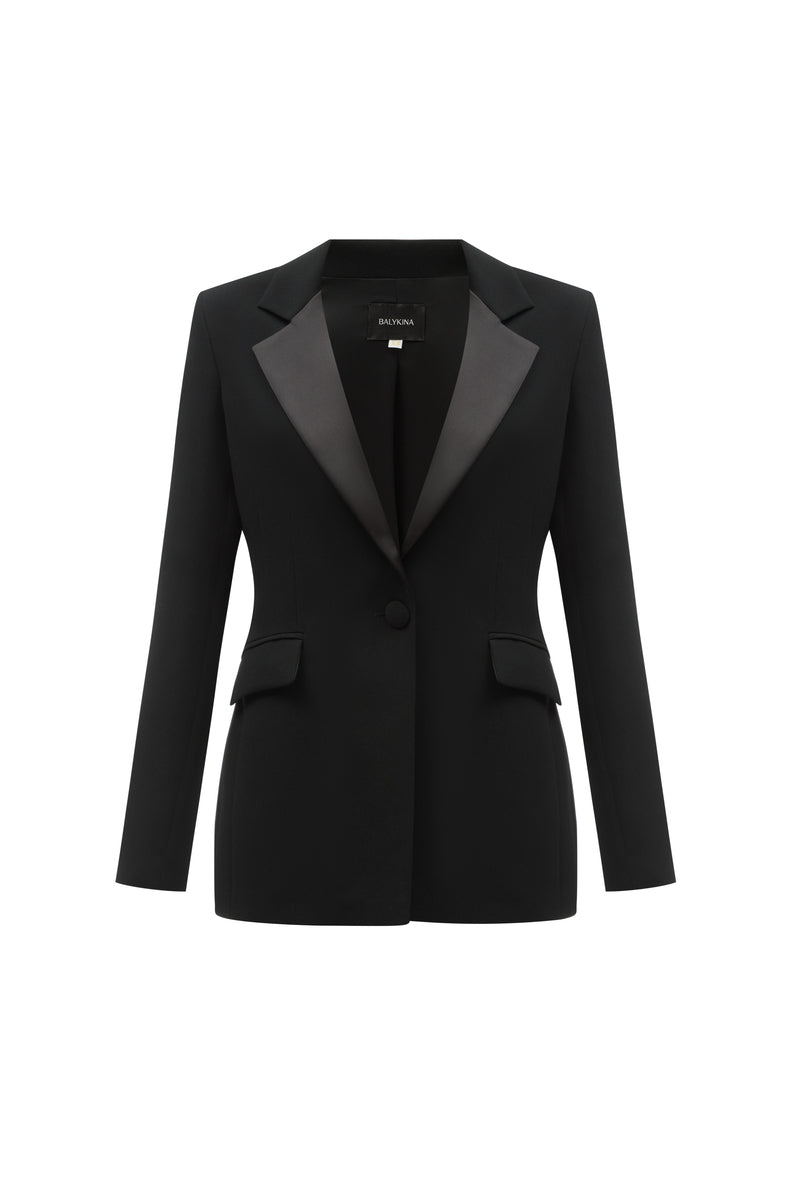 MATT SILK JACKET IN BLACK - CULT MIA