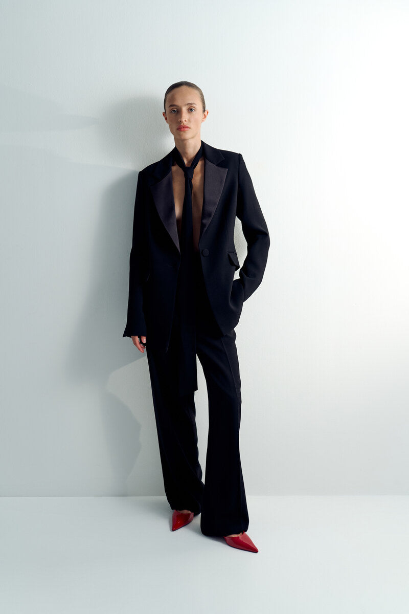 MATT SILK PANTS IN BLACK - CULT MIA