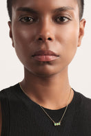 Gold Maya 3-stone necklace by Fenomena showcasing a elegant layered design with polished gold finish.