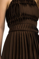 Maylé Vásquez Cacao Top, stylish women's blouse featuring cacao-colored fabric, front button details, and a relaxed fit.