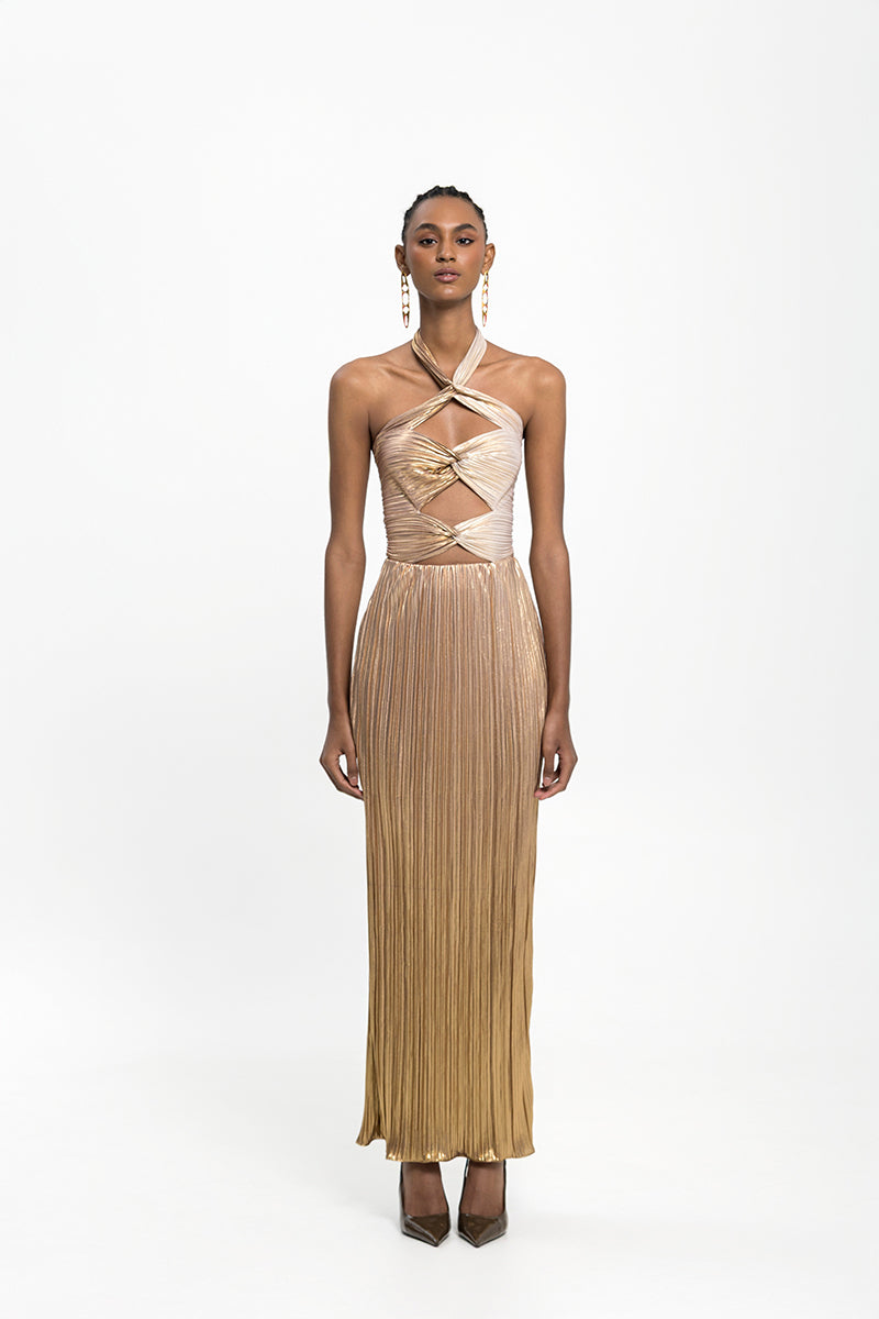 gold casual maxi dress Metallic Gold Maxi Dresses for Women