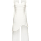 White MEA mini dress by MATTERS, featuring a stylish, sleeveless design perfect for casual or semi-formal occasions.