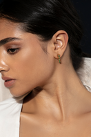 Gold Med Tennis Stud Earrings by Fenomena featuring sleek, minimalist design for stylish everyday wear.