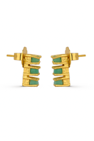 Gold Med Tennis Stud Earrings by Fenomena featuring sleek, minimalist tennis-themed design perfect for everyday wear.