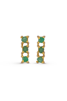Gold MED TENNIS STUDS earrings by Fenomena featuring sleek tennis-inspired design in a stylish stud style.