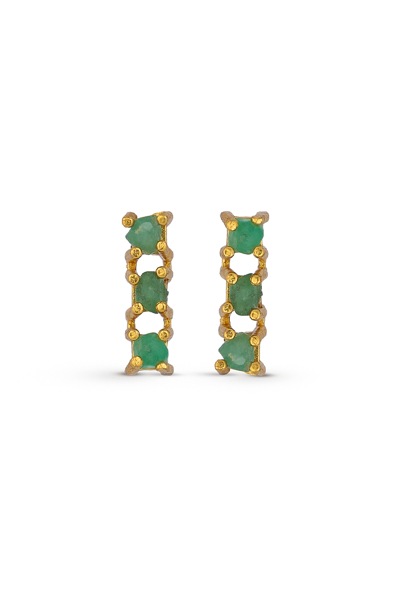 Gold MED TENNIS STUDS earrings by Fenomena featuring sleek tennis-inspired design in a stylish stud style.