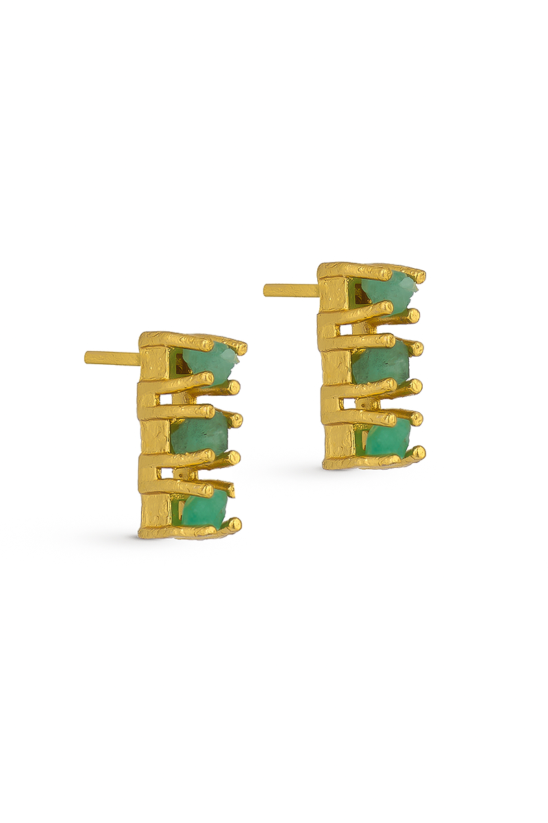 Gold MED TENNIS STUDS earrings by Fenomena featuring sleek, minimalist tennis-inspired design for stylish everyday wear.