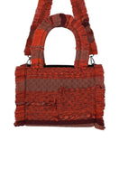 Medium Bani Poka organza top handle bag with elegant design and structured shape, featuring a delicate fabric handle.