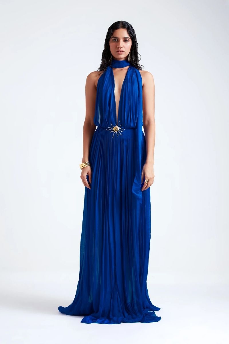MELANIA ELECTRIC BLUE MAXI DRESS - CULT MIA