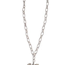 Silver melted heart necklace by Oz Objects featuring a unique, abstract heart pendant on a delicate chain.