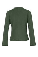 Baobab Meraky sweater in sage green, cozy knit sweater with long sleeves and ribbed cuffs, casual and stylish for everyday wear.