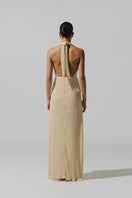 Baobab Merida Maxi Dress in butter yellow, flowing maxi dress with a relaxed fit and stylish design, perfect for summer wear.
