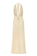 Baobab Merida Maxi Dress in butter yellow, flowing fabric with a relaxed fit, perfect for casual summer wear.