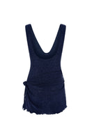 Suncillo Mia dark blue mini dress with fitted silhouette and sleeveless design, perfect for casual or evening wear.
