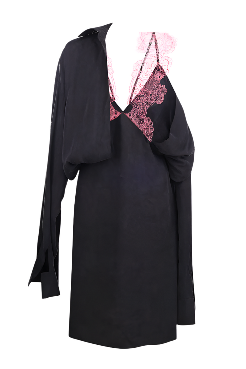 BLACK MIDI SHIRT DRESS - CULT MIA