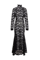 Black Maxi Dress by Nana Gotti, Midnight in Manhattan style, flowing fabric, fitted waist, elegant design, perfect for evening wear.