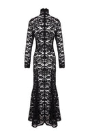 Black Nana Gotti Midnight in Manhattan maxi dress with elegant fit and flowing fabric, perfect for evening wear.