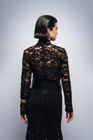 Black Nana Gotti Midnight in Manhattan maxi dress with elegant fit and flowy fabric, perfect for evening occasions.