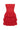 MILA GOJI RED STRAPLESS LINEN RUFFLE MINI DRESS