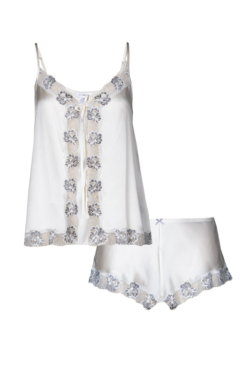 MIMI BRIDAL SILK CAMI SET IN IVORY | CULT MIA | NK IMODE