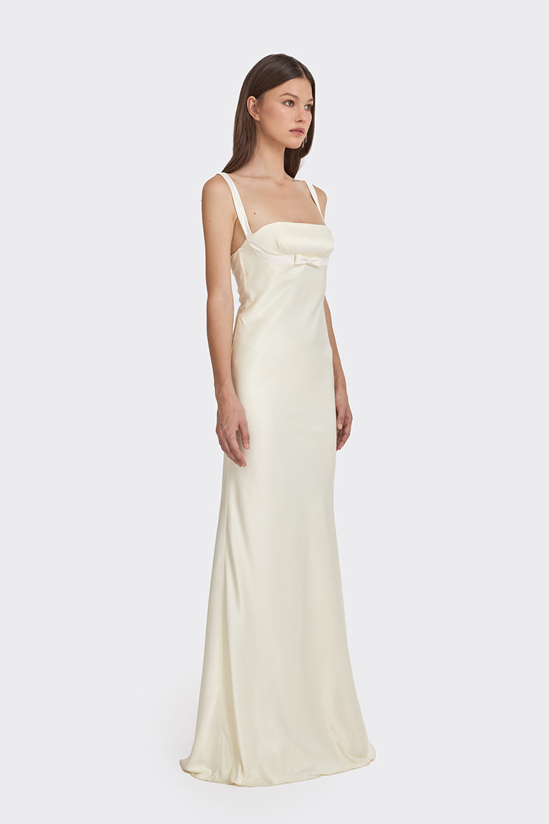 MINI BOW MAXI DRESS IN LIGHT YELLOW | CULT MIA | Stolen Stores MINI BOW MAXI DRESS IN LIGHT YELLOW | CULT MIA | Stolen Stores