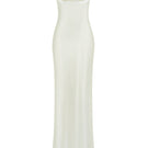 Light yellow maxi dress by Stolen Stores featuring a mini bow detail, perfect for casual or summer wear.