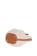 Mini Capazo Cozy off-white top handle bag by Saonara, featuring a compact design with soft, textured material and stylish handles.
