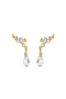 Jude Benhalim mini riverstone earrings featuring small, mixed-colored riverstone beads on silver hooks.