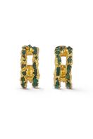 Gold mini squared hoop earrings by Fenomena, featuring sleek geometric design and secure post backing.