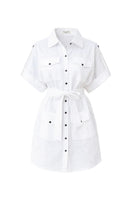 White MINITA blouse by ANA + MARIA, featuring a stylish one-size top with a relaxed fit, shown on a model.