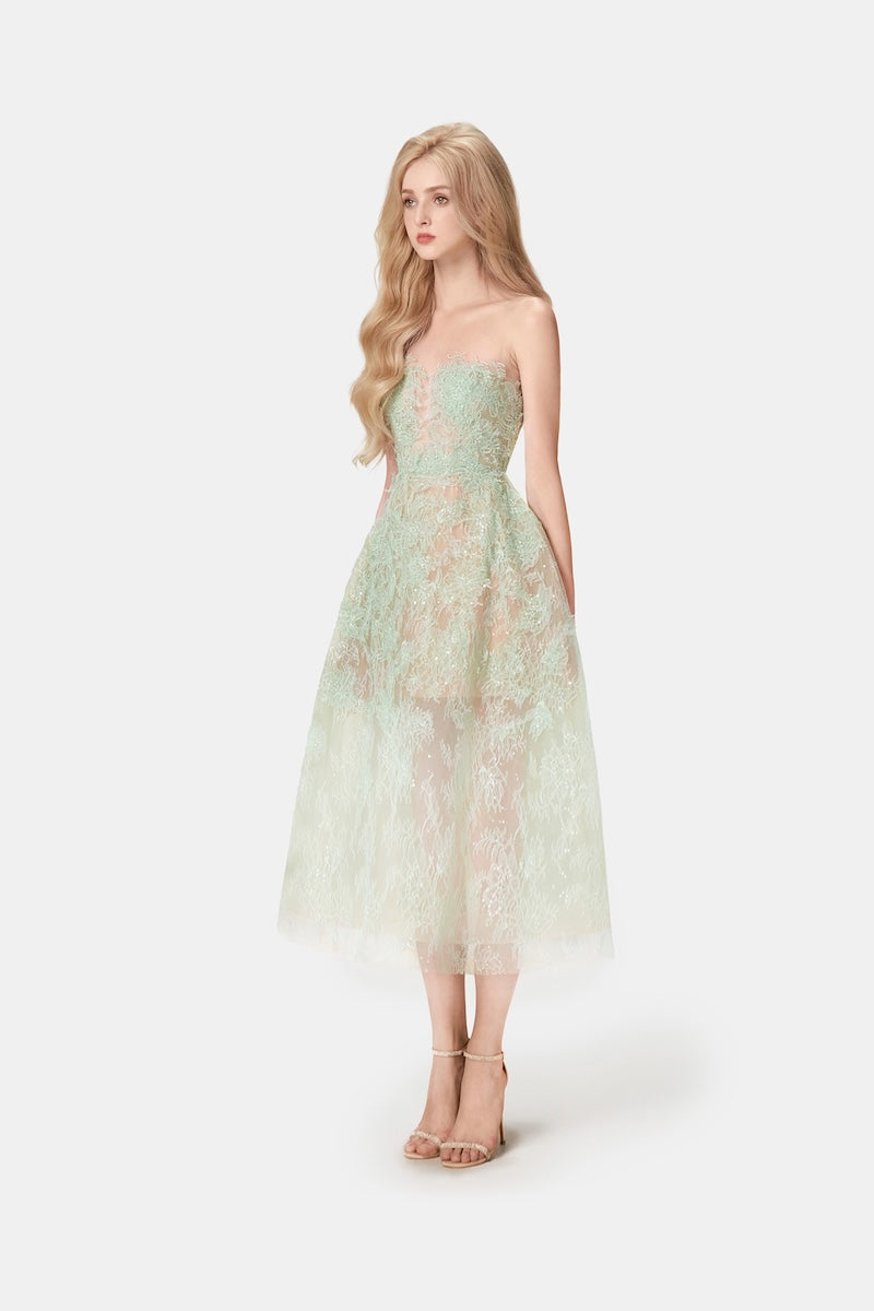 MINT BEADED LACE DRESS | CULT MIA