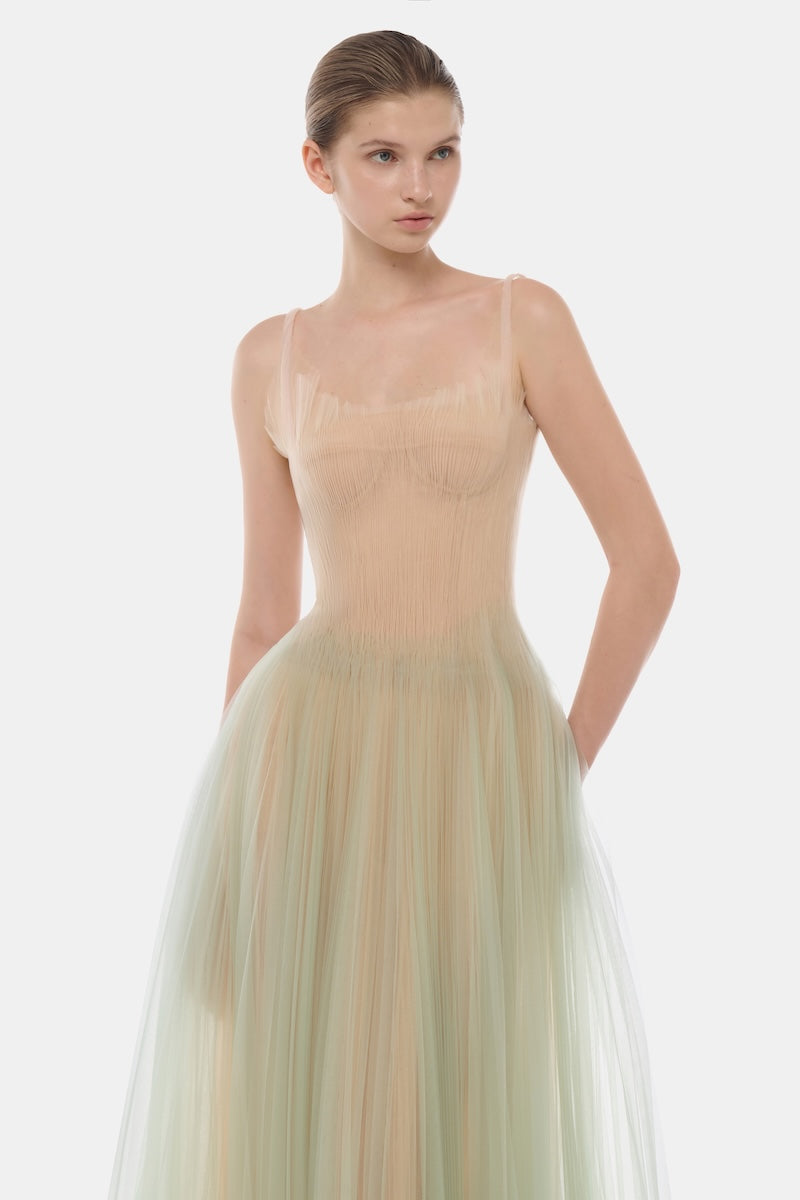 Montsand Mint Corset Tulle Maxi Dress | Cult Mia Montsand Mint Corset Tulle Maxi Dress | Cult Mia