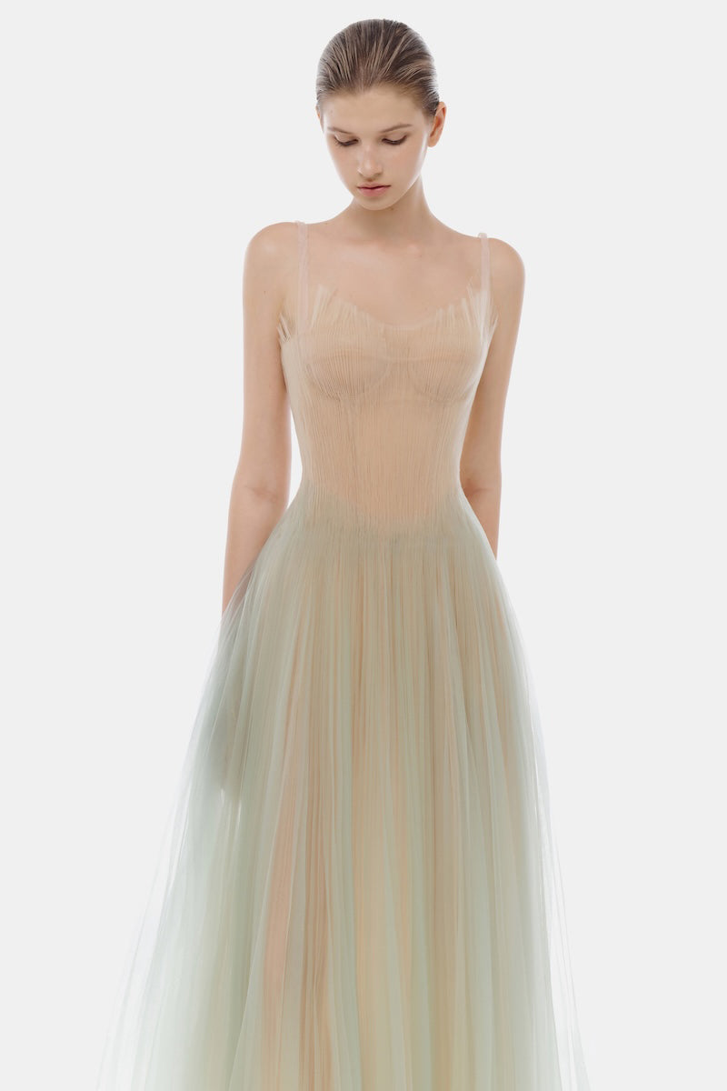 corset tulle midi dress Emerald Green Tulle Corset Top Formal Midi Dress